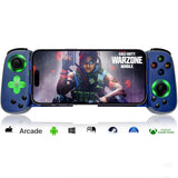 Mobile Gaming Controller with Phone Case Support & Green Light