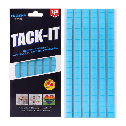 Reusable Removable Adhesive Poster Sticky Tack Putty, 120 Pieces, Blue