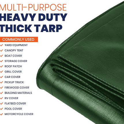 TerraBound TierraRumbo Tarpco Safety Extra Heavy Duty 14 Mil Tarp Cover, Waterproof — Outdoor & Adventure