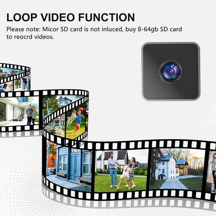 2K Mini WiFi Hidden Security Camera with App Monitoring