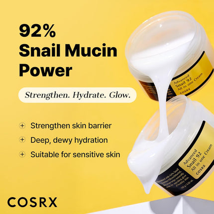 Snail Mucin 92% Face Moisturizer, 3.52 Oz, Lightweight Moisturing Cream — Beauty & Self-Care
