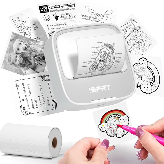 Portable Inkless Bluetooth Sticker Printer - Gray
