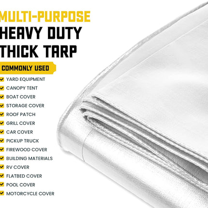 20 Mil Waterproof Heavy Duty Outdoor Tarp Cover