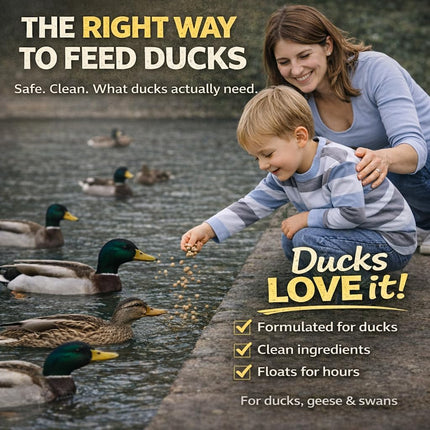 Floating Duck Food Pellets for Ducks, Geese & Swans, 5 lb