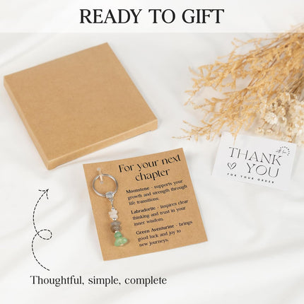 Retirement and New Beginnings Crystal Keychain Gift for Women
