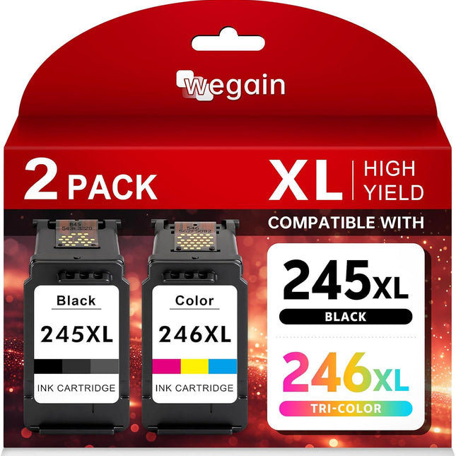 High-Yield 245XL 246XL Ink Cartridge Combo Pack, Black and Color