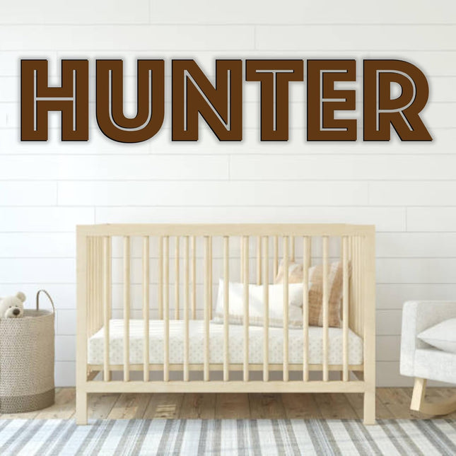 Personalized Wooden Baby Name Sign for Nursery Wall Decor