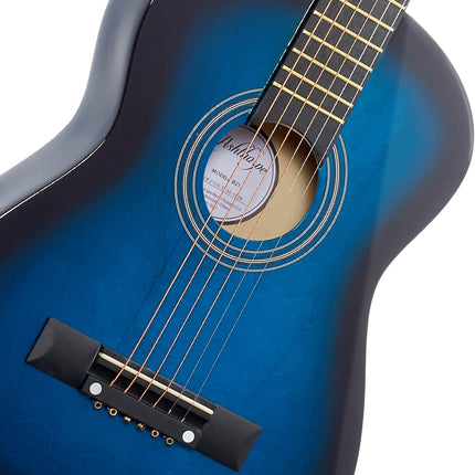 SourceToHome FuenteACasa Ashthorpe 30-inch Beginner Acoustic Guitar Package (Blue) — Home & Lifestyle