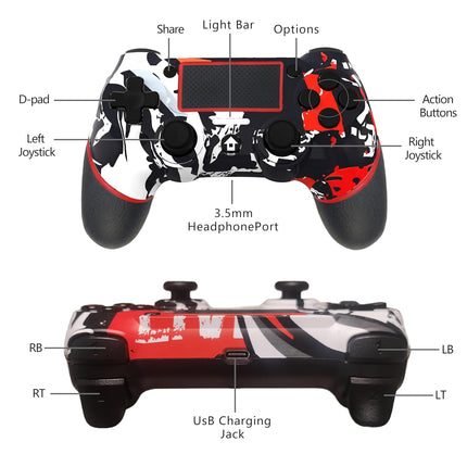 Wireless Game Controller with Audio Jack and Motion Control - Flame White