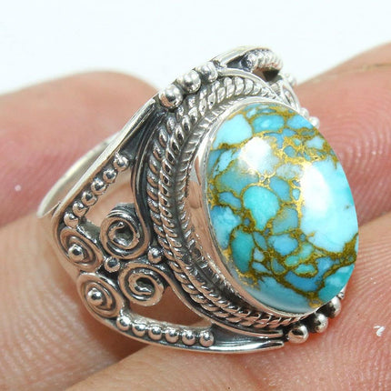 925 Sterling Silver Ring with Natural Gemstone