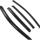 4 Pcs Dark Smoke Window Visor (Outside Mount) Deflector Rain Guard