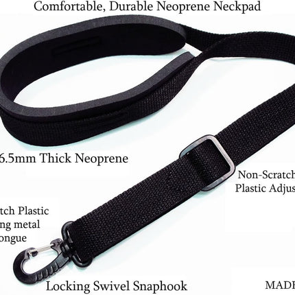 Purple Neoprene Padded Saxophone Strap with Locking Swivel Snaphook