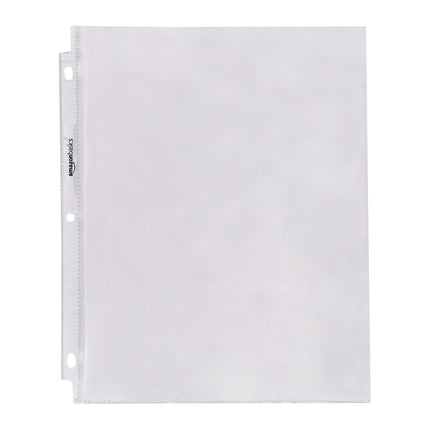 Clear Heavyweight Sheet Protectors for 3-Ring Binder, Letter Size, 100-Pack