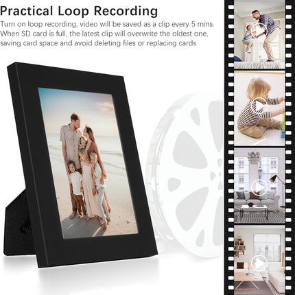 NexWave OndaNex HD 1080P Hidden Spy Security Camera Picture Frame, No WiFi Needed Indoor — Smart Tech