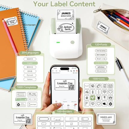 NexWave OndaNex NIIMBOT B1 Pro Label Maker with 1 Roll Label, 300 DPI HD Bluetooth Thermal — Smart Tech