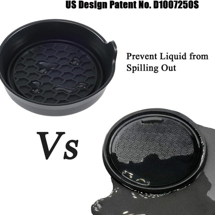 Universal Waterproof Non-Slip Car Cup Coasters, 2 Pack Black