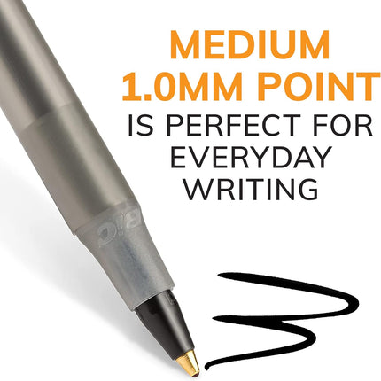 HomeChef ChefDelHogar BIC Round Stic Xtra Life Black Ballpoint Pens, Medium Point (1.0mm) — Kitchen & Home