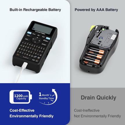 Bluetooth Label Maker with Keyboard and App Support