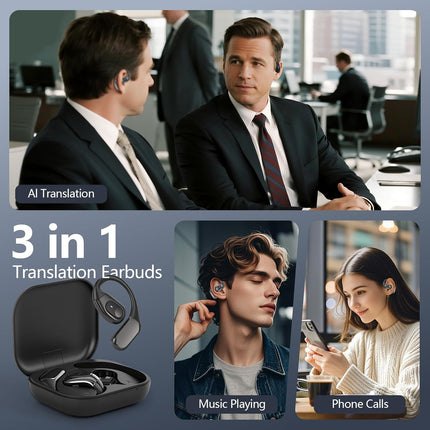 NexWave OndaNex AI Translation Earbuds Real Time, 3-in-1 Translator Earbuds 164 Languages & — Smart Tech