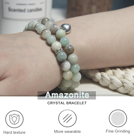 2-Piece Healing Crystal Beaded Bracelet Set for Women