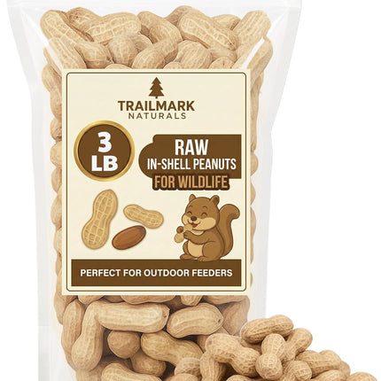 3 lb Raw In-Shell Peanuts for Squirrels, Birds and Wildlife