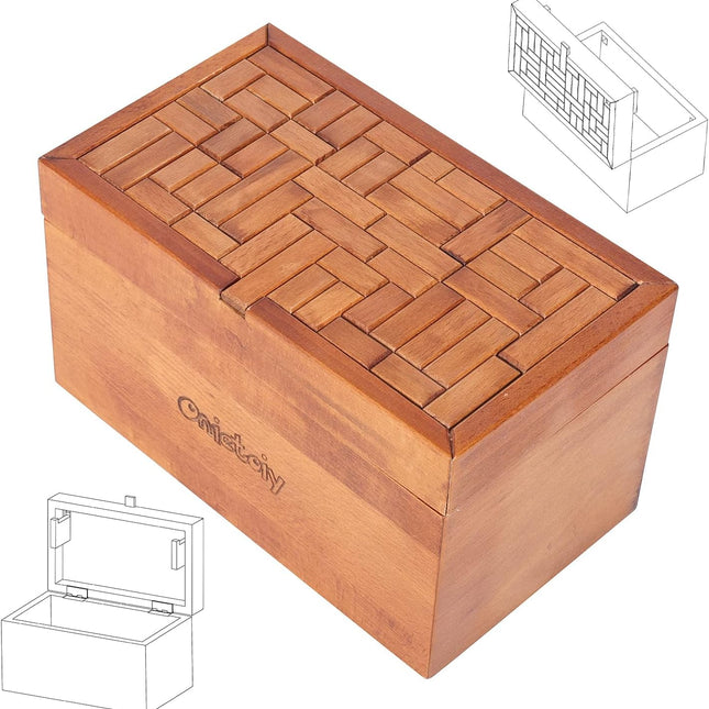Big 32-Step Beech Wood Secret Puzzle Box