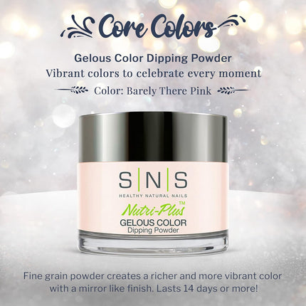 Barely There Pink Shimmer Dip Powder Nail Color - 1 oz