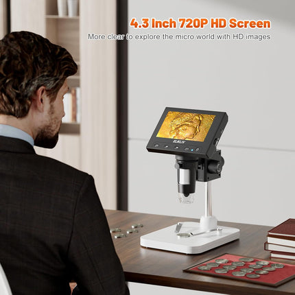 LCD Digital Coin Microscope 1000x, 4.3-Inch