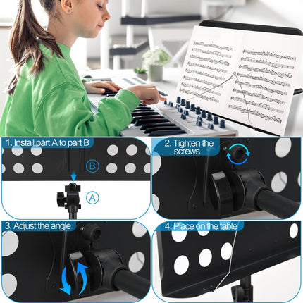 Adjustable Music Stand with Carrying Bag, 1 Pack