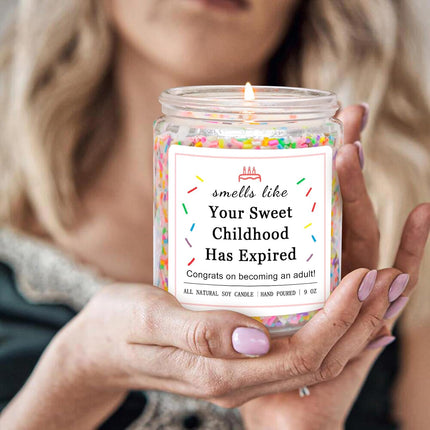 18th Birthday Vanilla Birthday Cake Scented Candle for Girls