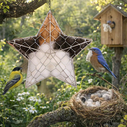 AuraHaus CasaAura Fiber Bird's Nest Star Shape,Bird Nesting Material Holder,Spring Tree — Home Decor & Ambiance