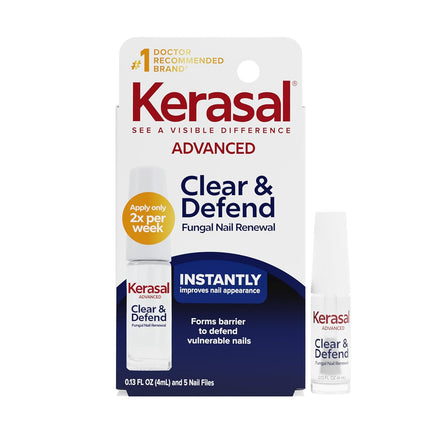 Advanced Clear & Defend Nail Renewal, Polish-Compatible Nail Repair with Urea and Spirulina, 0.13 Fl Oz