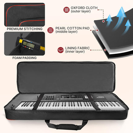 76-Key Keyboard Case with 10mm Padding