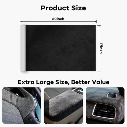 Premium Self-Adhesive Suede Fabric Wrap for Cars, Suede Car Interior Wrap — Kitchen & Home