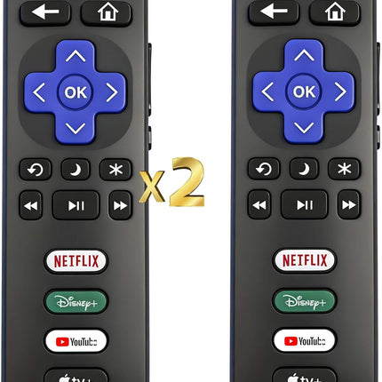 NexWave OndaNex Replacement for Roku TV Remote Control, (Pack of 2) — Smart Tech