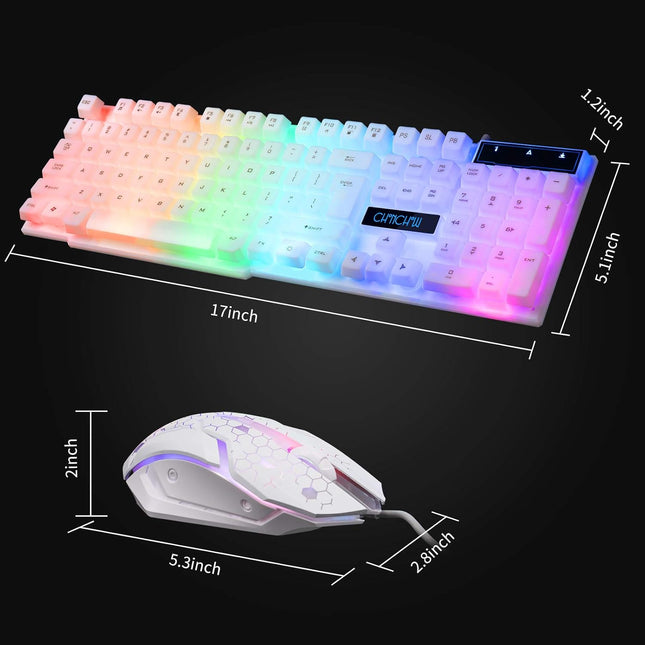 RGB USB Wired Gaming Keyboard and Mouse Combo