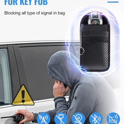 Faraday Pouch for Car Keys, RFID Signal Blocking Key Fob Protector - 2 Pack
