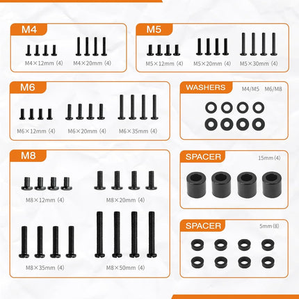 Universal TV Mounting Hardware Screw Kit Set with Box