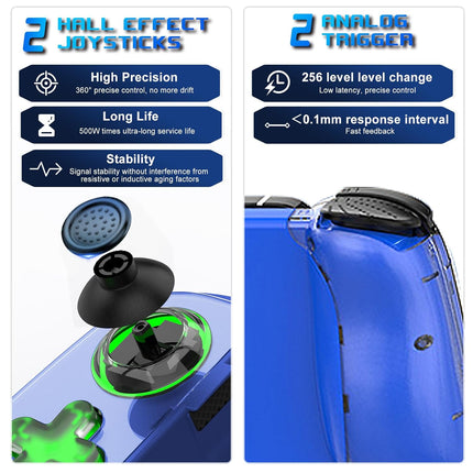 Mobile Gaming Controller with Phone Case Support & Green Light