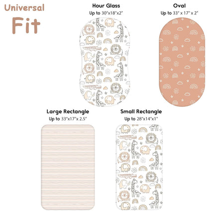 3-Pack Fitted Bassinet Sheets for Baby