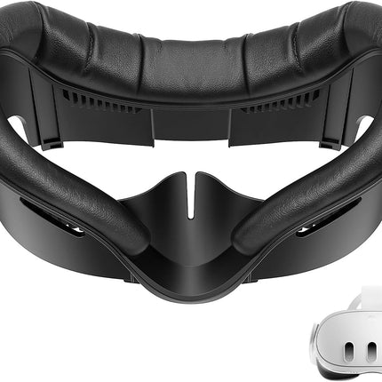 Black Sweat-Proof PU Leather Foam VR Face Pad