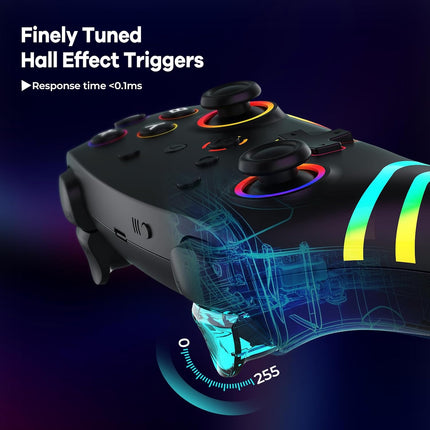 Wireless Pro Controller for Switch, Switch 2, Lite, OLED, and PC