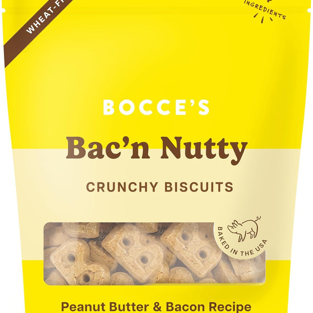 PawHaven RefugioPata Bocce's Bakery Oven Baked Bac'N Nutty Treats for Dogs — Pet Supplies