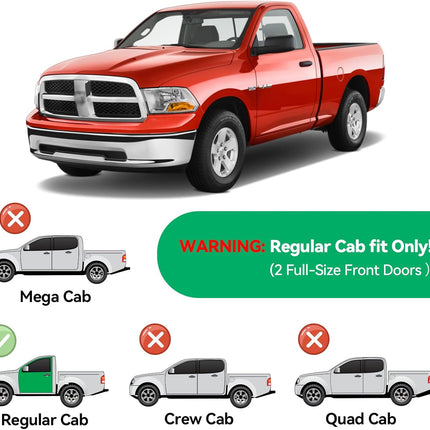 In-Channel Dark Smoke Rain Guards for 1500/2500/3500 Regular Cab, 2-Piece Set