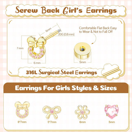 Hypoallergenic Earrings for Baby, Toddler, Kids & Teens
