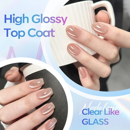 15ml No-Wipe High Gloss Clear Gel Top Coat
