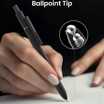 8-Piece 0.7mm Black Ink Gel Pen Set