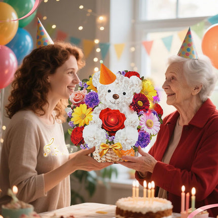 Musical Light-Up Bear Birthday Card