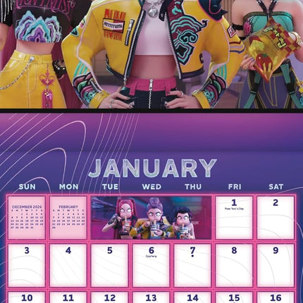 2027 Kpop Demon Hunters Wall Calendar