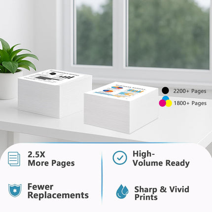 Remanufactured Black Inkjet Ink Cartridges with V14.2.1 Chip, 2-Pack